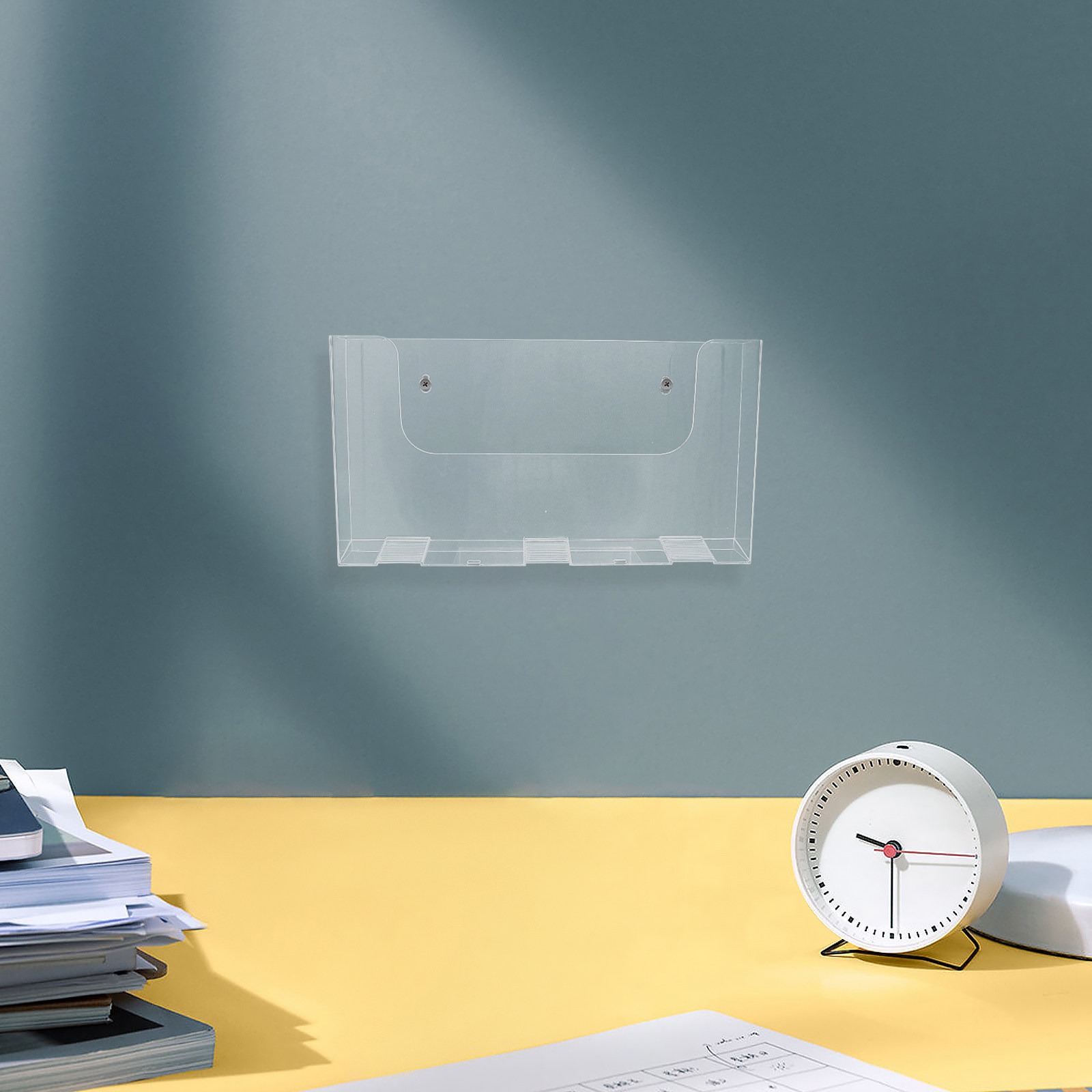 2Pcs 벽 파일 홀더 아크릴 투명 벽걸이 형 문서 주 - Magazine Holder Rack 리뷰 및 가격