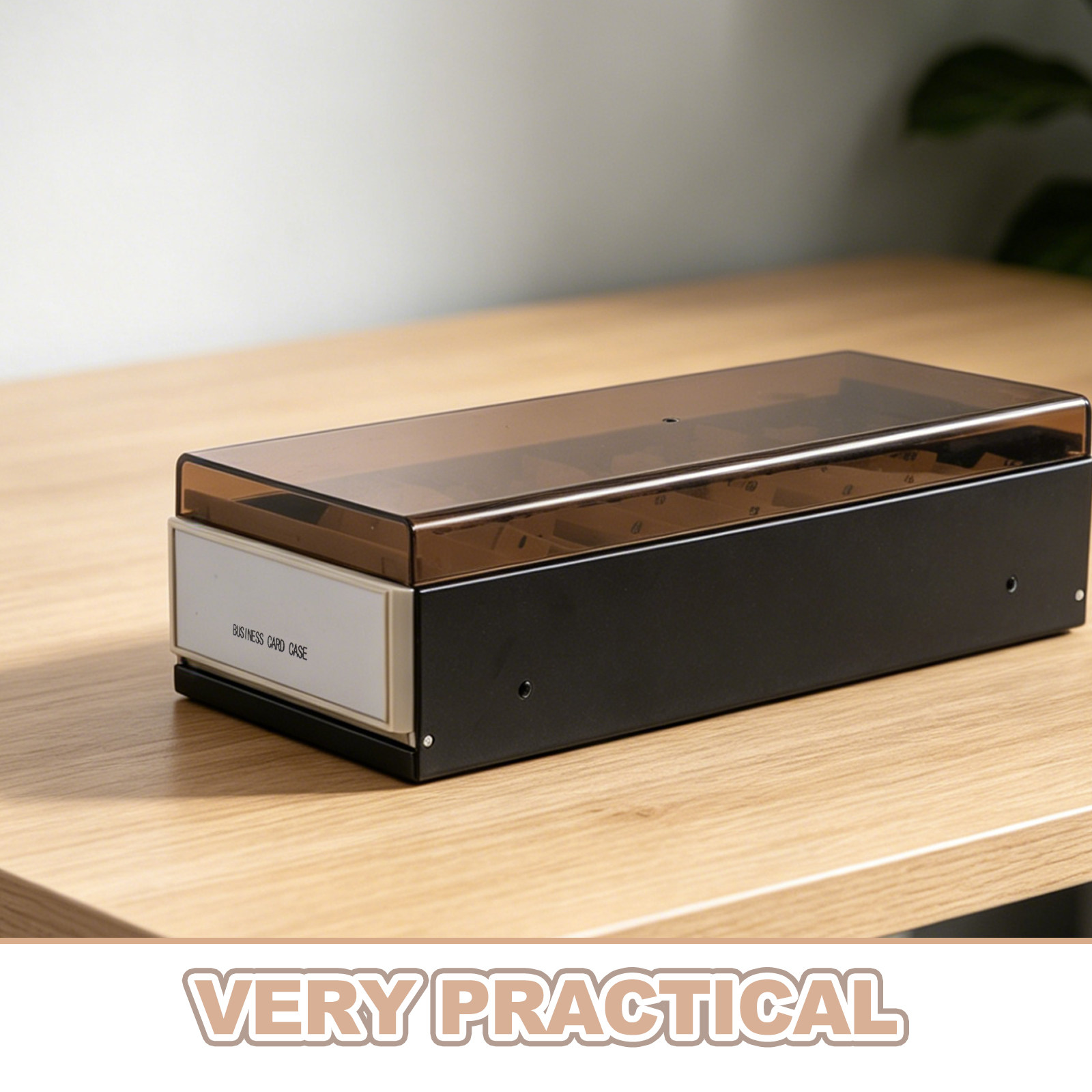 대용량 명함 보관함 블랙 데스크탑 정리함 뚜껑 알파벳  - Index Card Holder 리뷰 및 가격