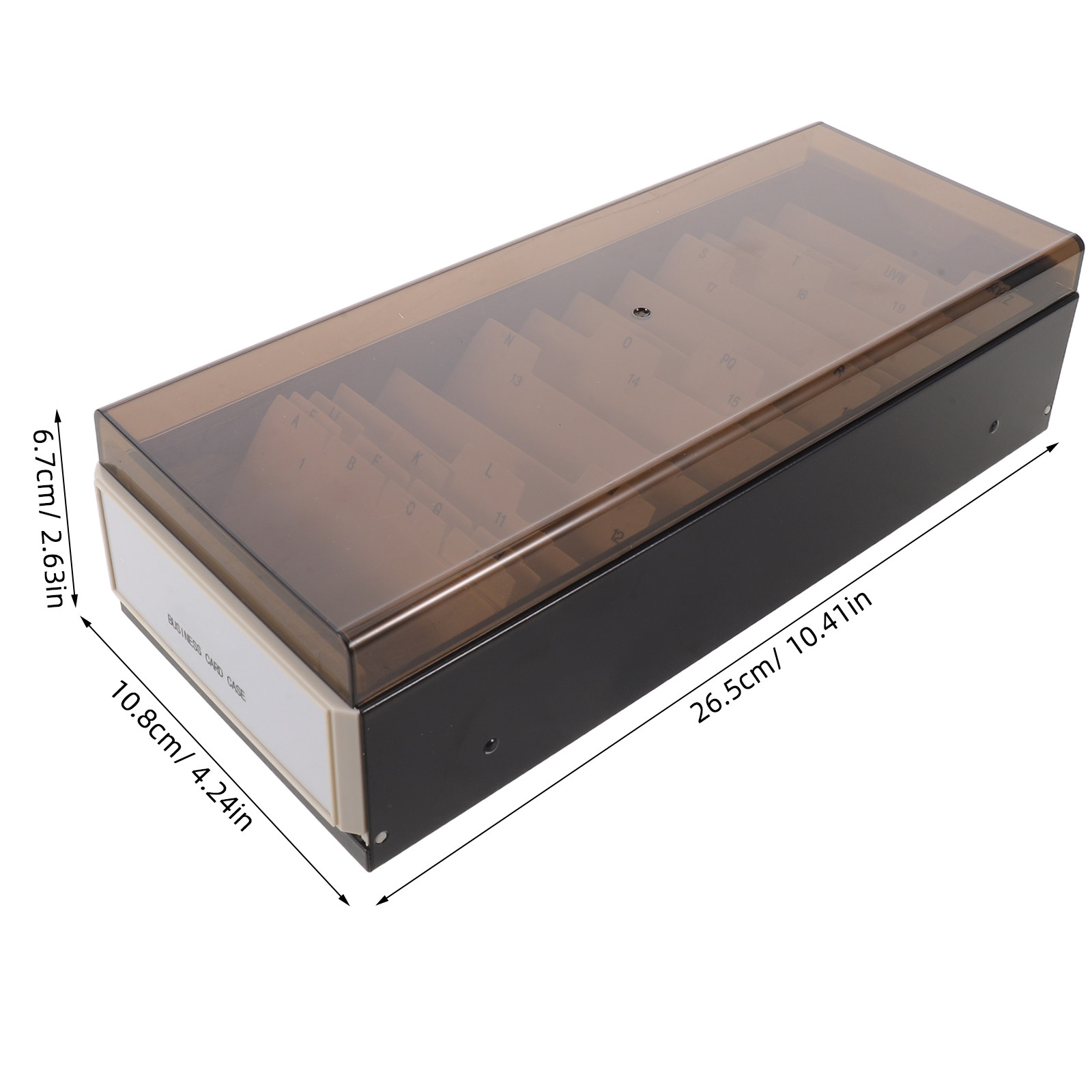 대용량 명함 보관함 블랙 데스크탑 정리함 뚜껑 알파벳  - Index Card Holder 리뷰 및 가격