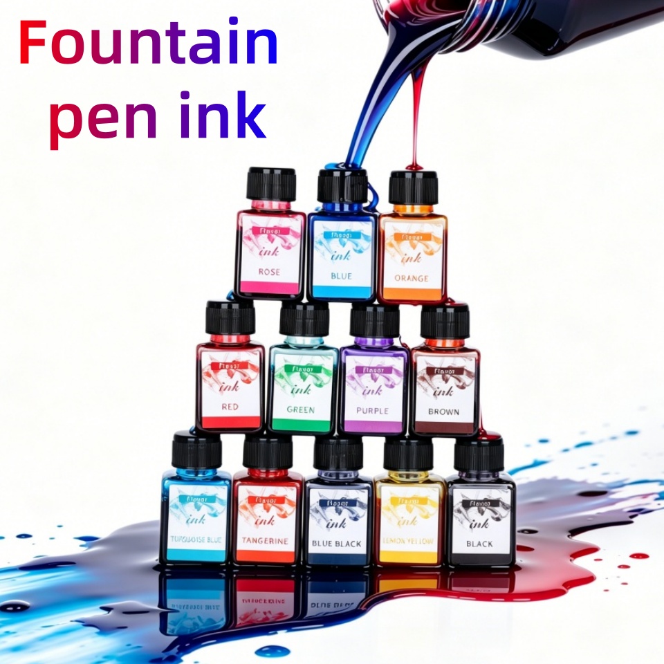 12색 만년필 잉크, 25ml, 비탄소성, 성인용 서예 - Fountain Pen Bottled Ink 리뷰 및 가격
