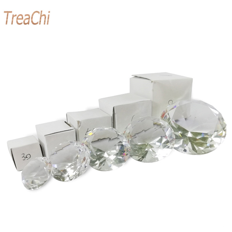 맑은 문진 면처리된 컷 유리 거대한 다이아몬드 주얼리  - Paper Weight Crystal 리뷰 및 가격